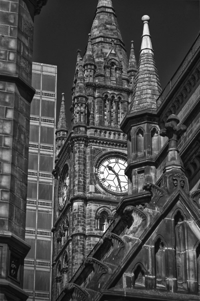 Town hall clock tower