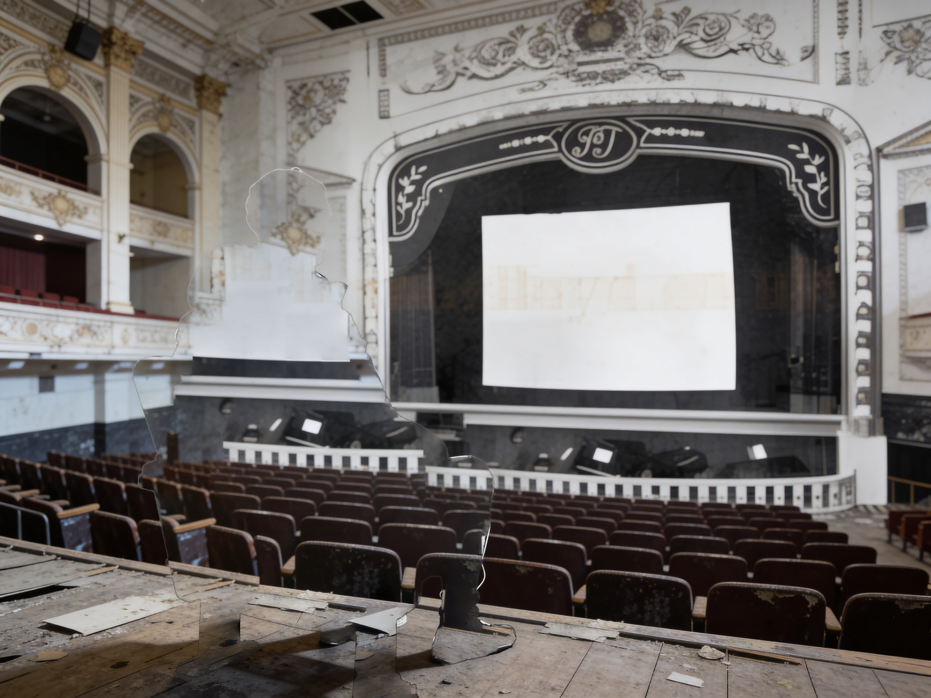 Clean front auditorium